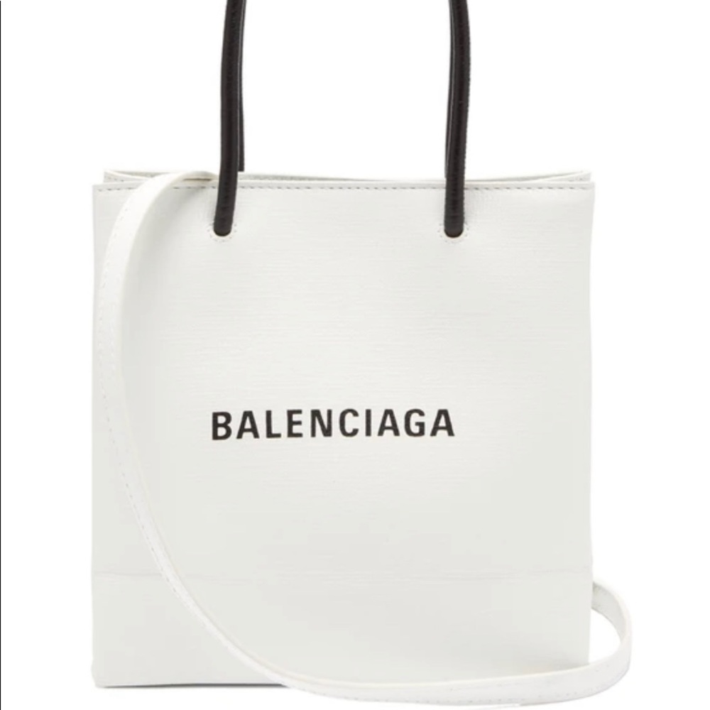 Balenciaga shopping small textured leather bag